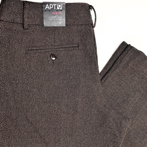 APT.9 Petite Brown Taupe Ava fit Pants Size 6P - Picture 7 of 8